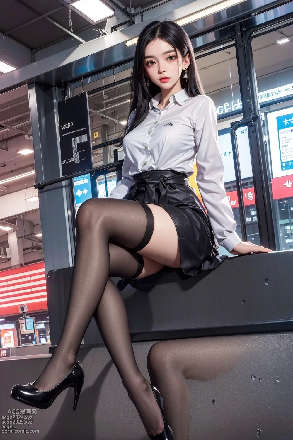 AI Generated - Black pantyhose 第17图