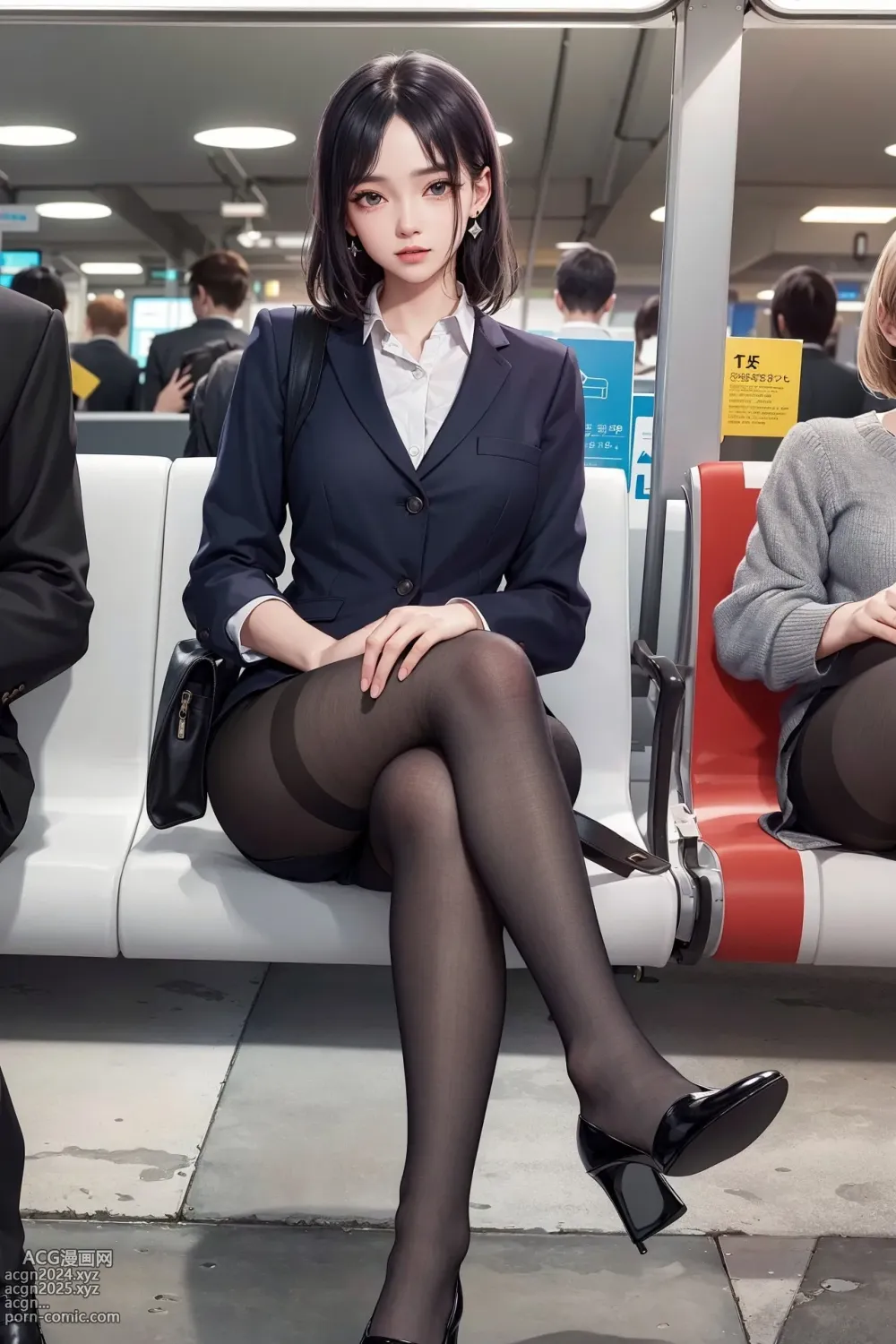 AI Generated - Black pantyhose 第19图