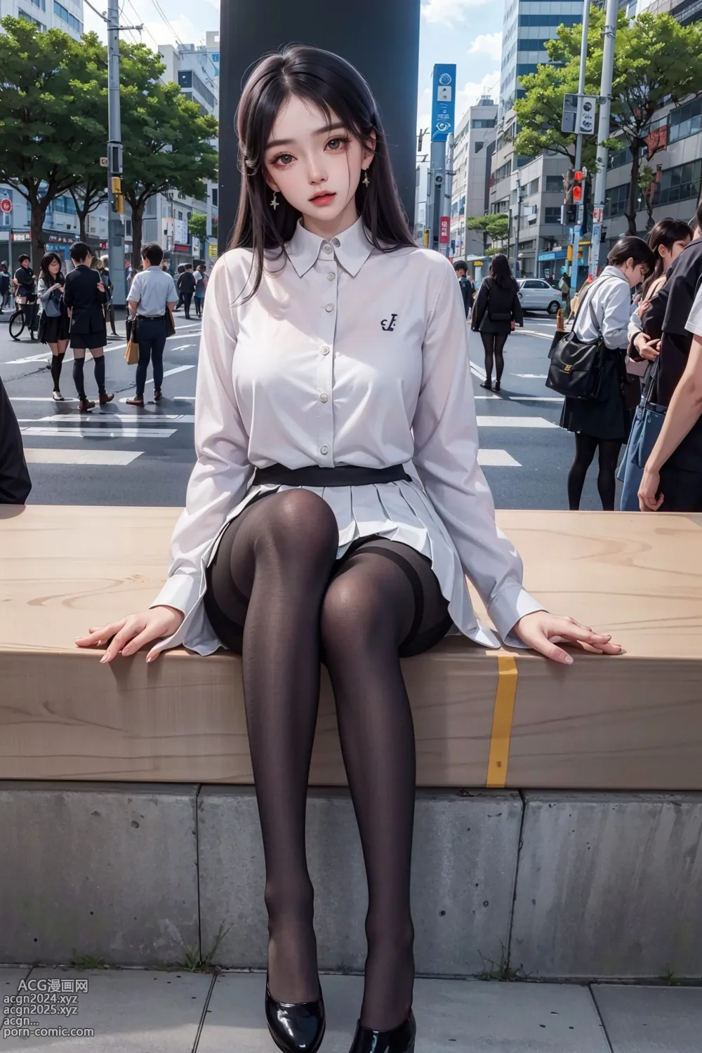 AI Generated - Black pantyhose 第35图