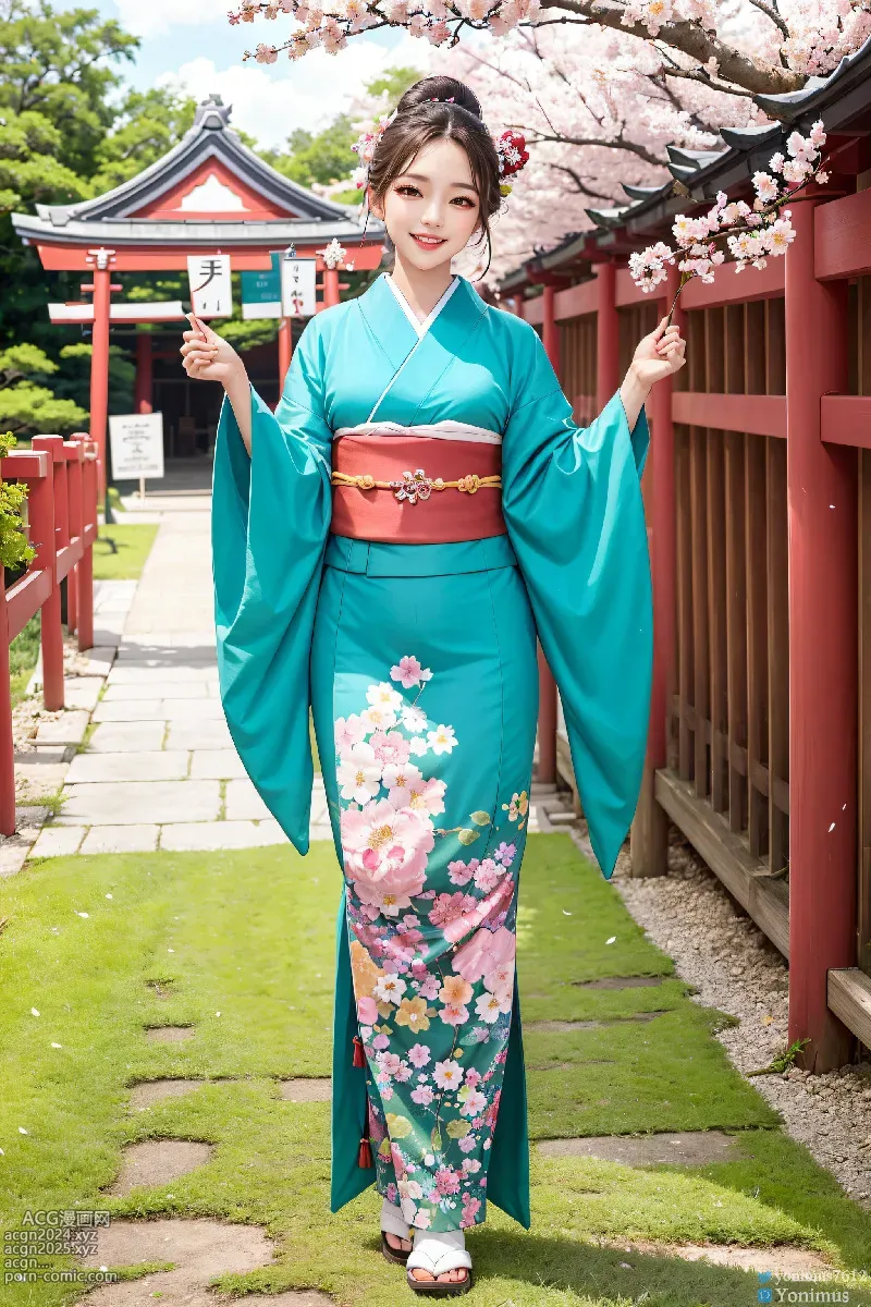 The beauty wears Kimono 第1图