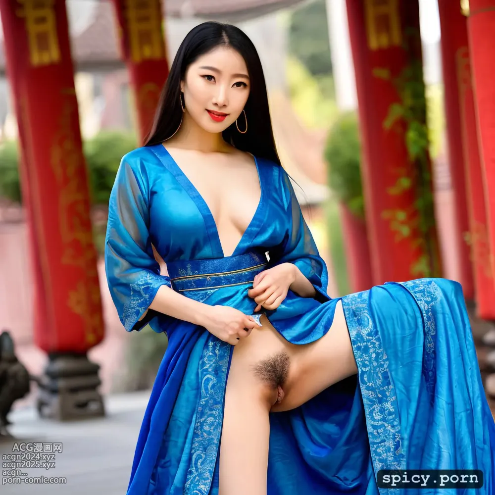 hanging gold earrings, picture of a beautiful chinese princess showing vagina and breasts 第19图