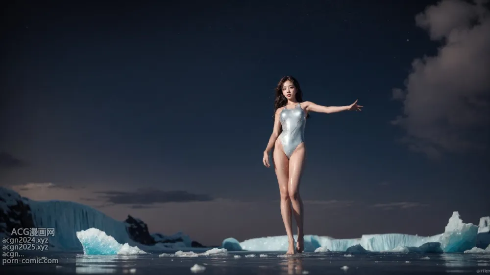 latex swimsuit at the arctic 第17图