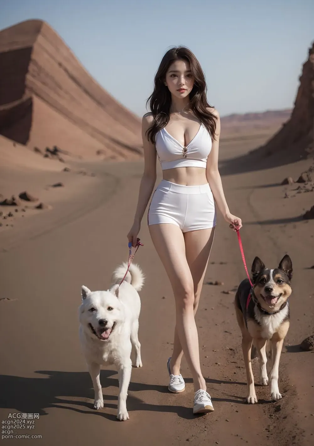 Aaliyah Illustration AI-015 ❤Dog Walk Girl❤ 第2图