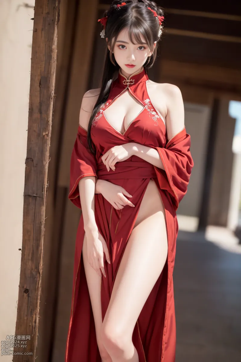 Red Hanfu Girls 第2图