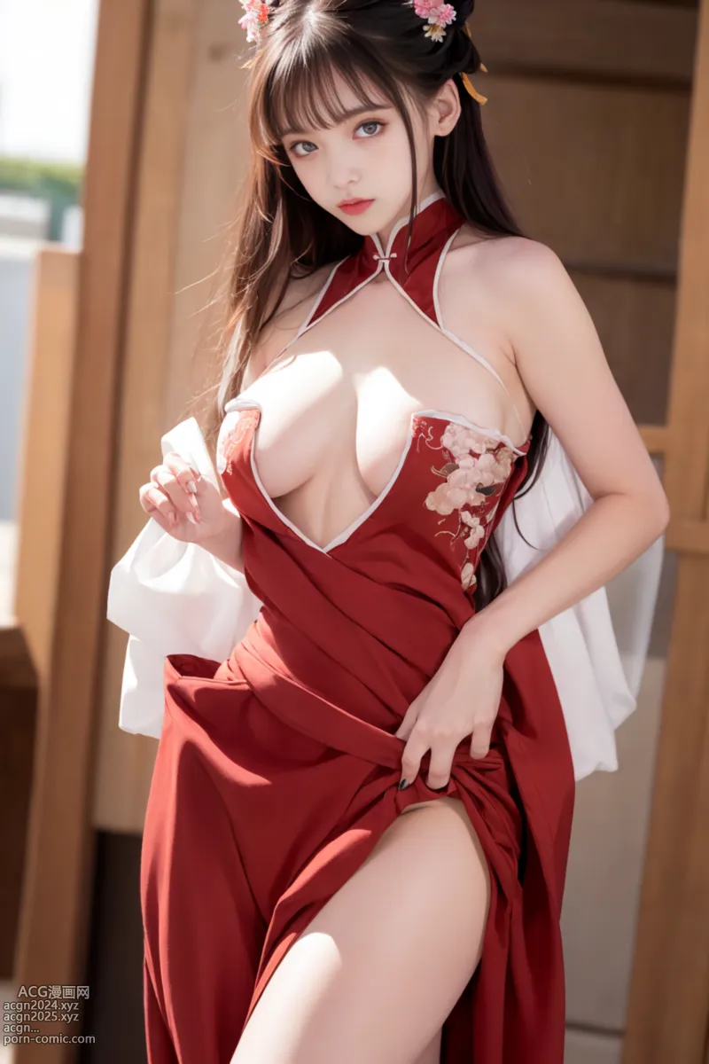 Red Hanfu Girls 第9图