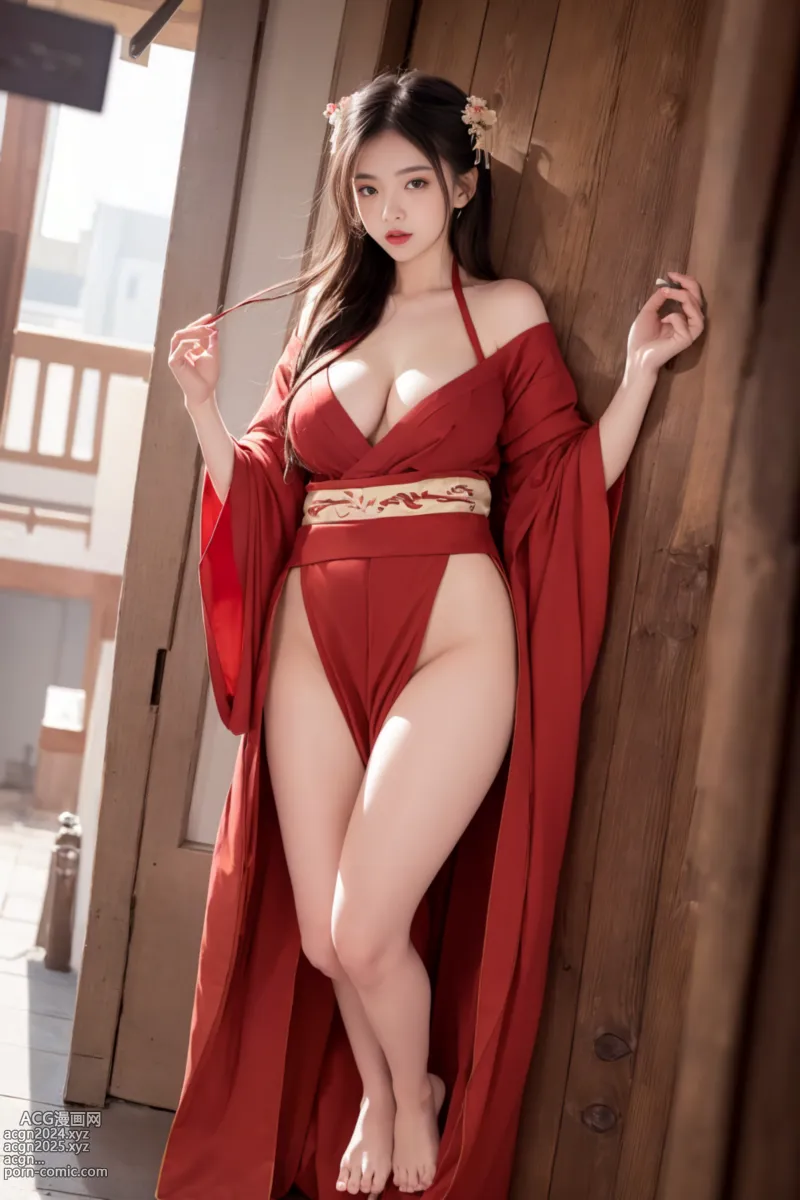 Red Hanfu Girls 第16图