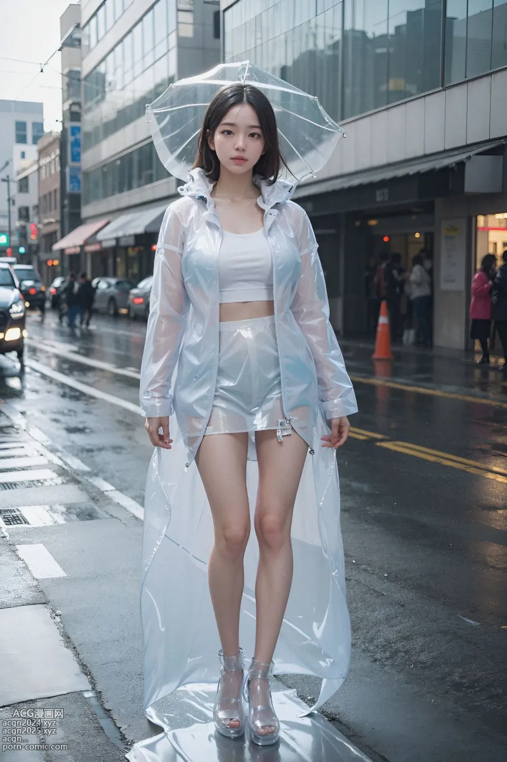 Aaliyah Illustration AI-094 ❤Raincoat Girl❤ 第2图