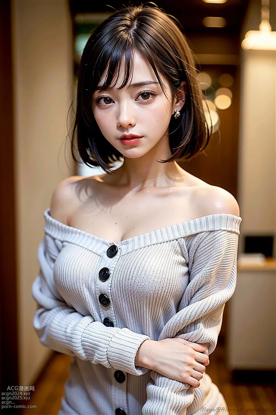 Off shoulder sweater girl (1) 第45图