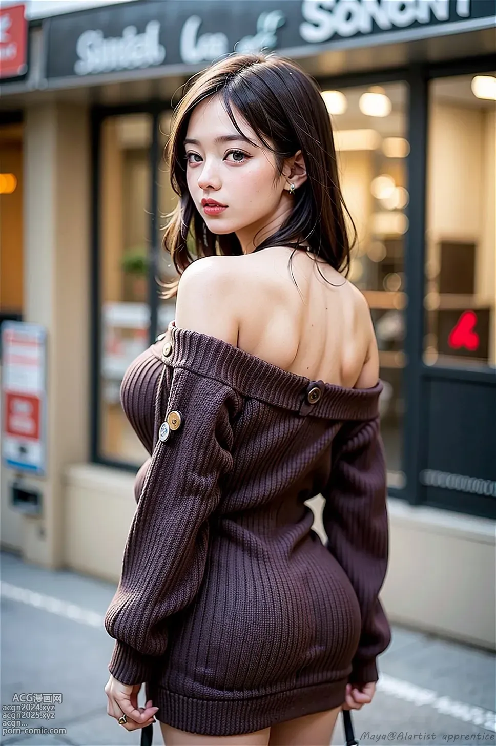 Off shoulder sweater girl (1) 第48图