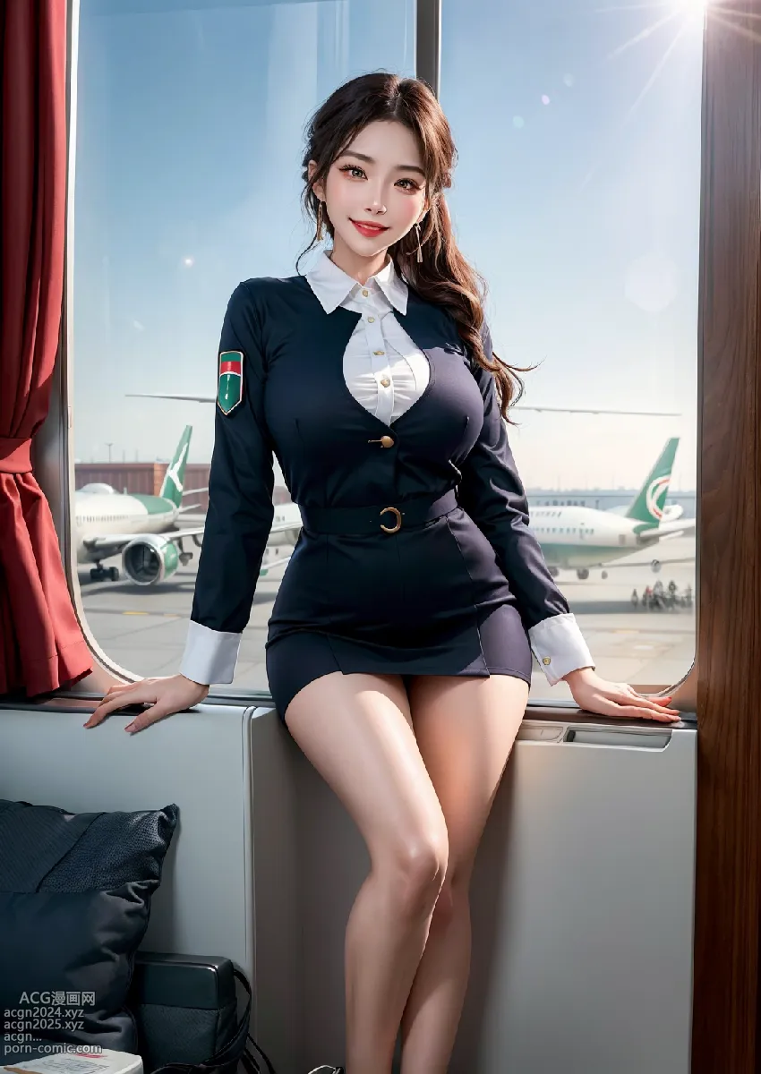 Stylish Italian Air Stewardess 第8图