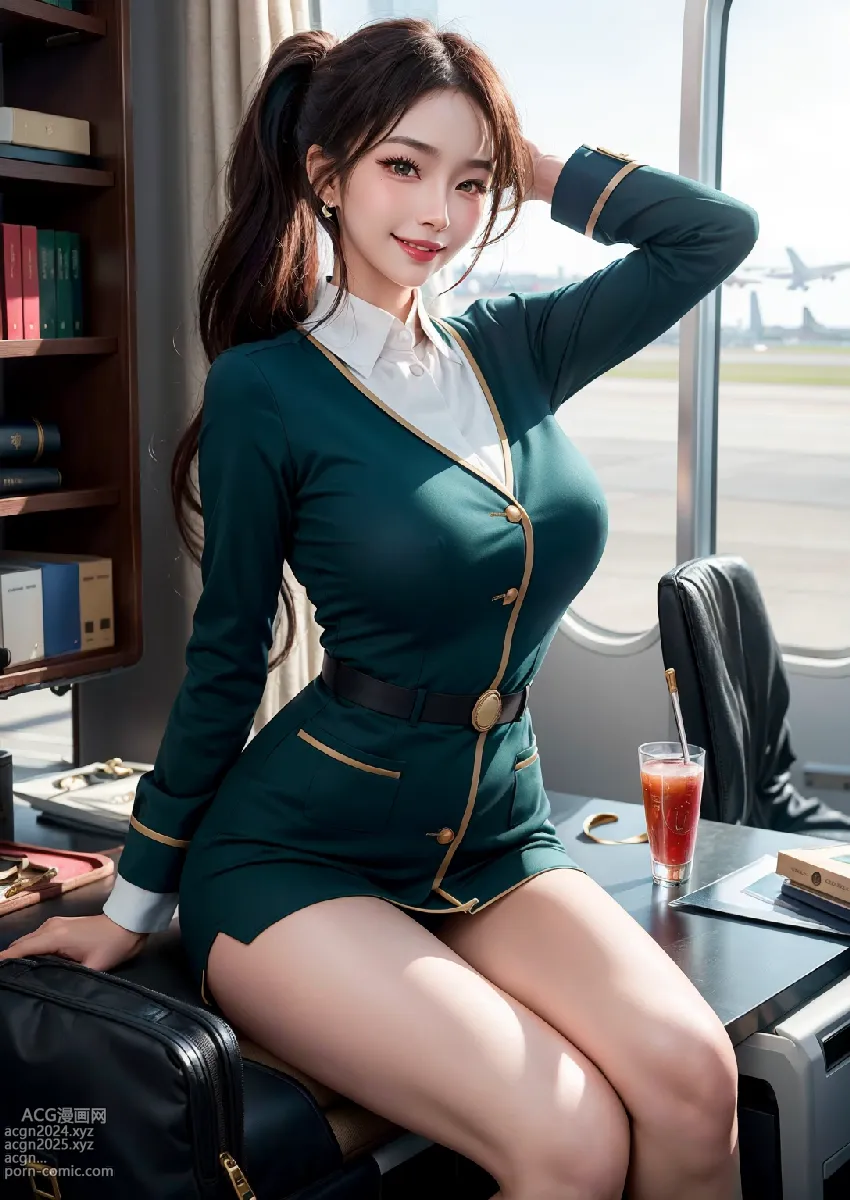 Stylish Italian Air Stewardess 第9图