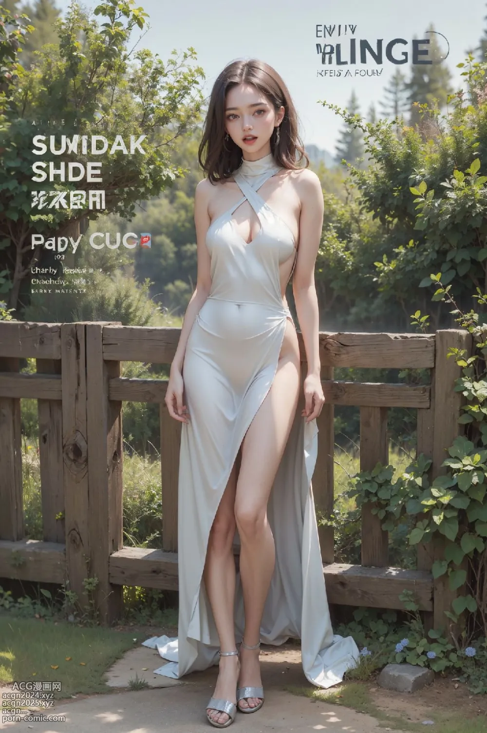 Sideless Slit Dress in forest 2.5D 第1图