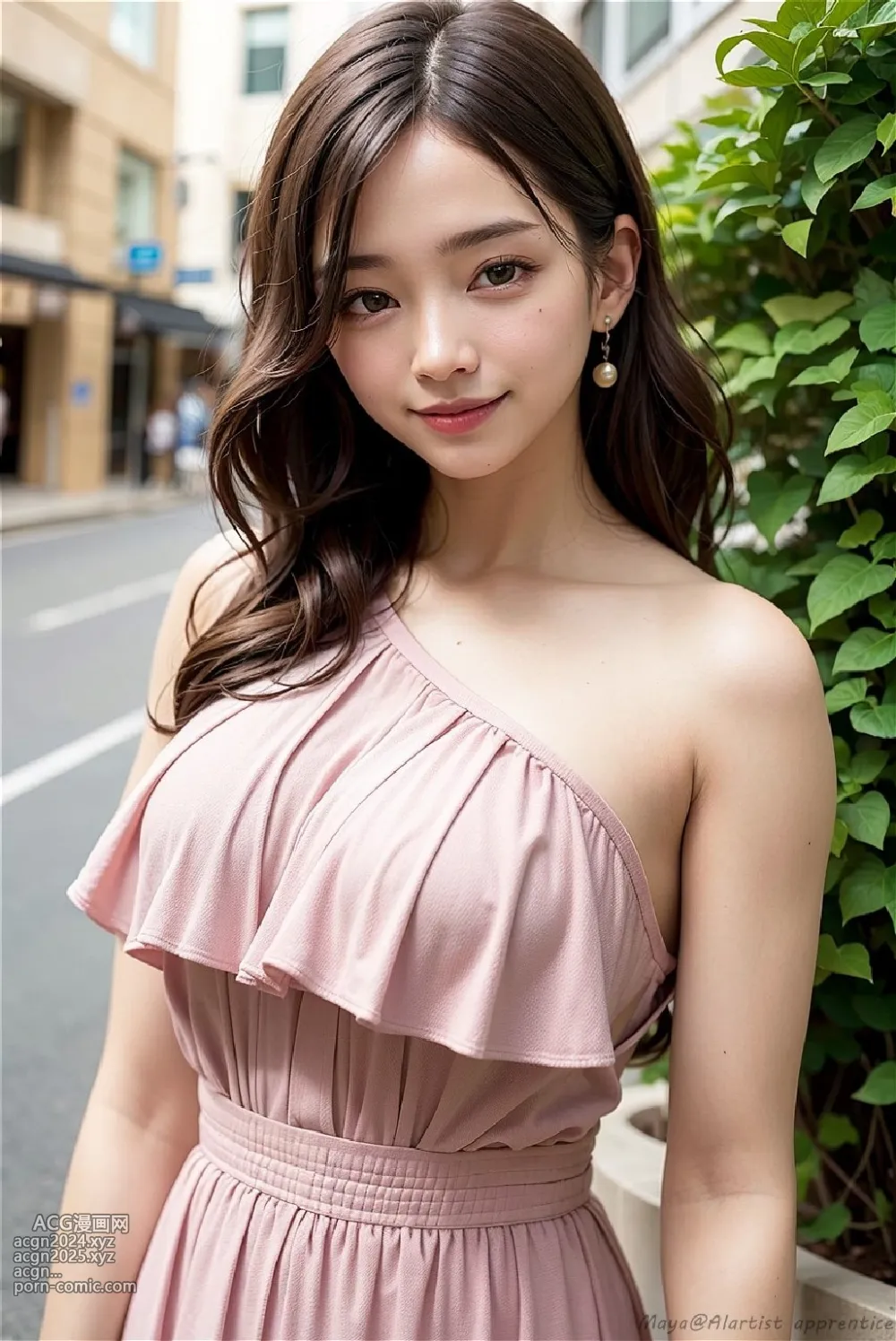 One-shoulder dress girl 第2图