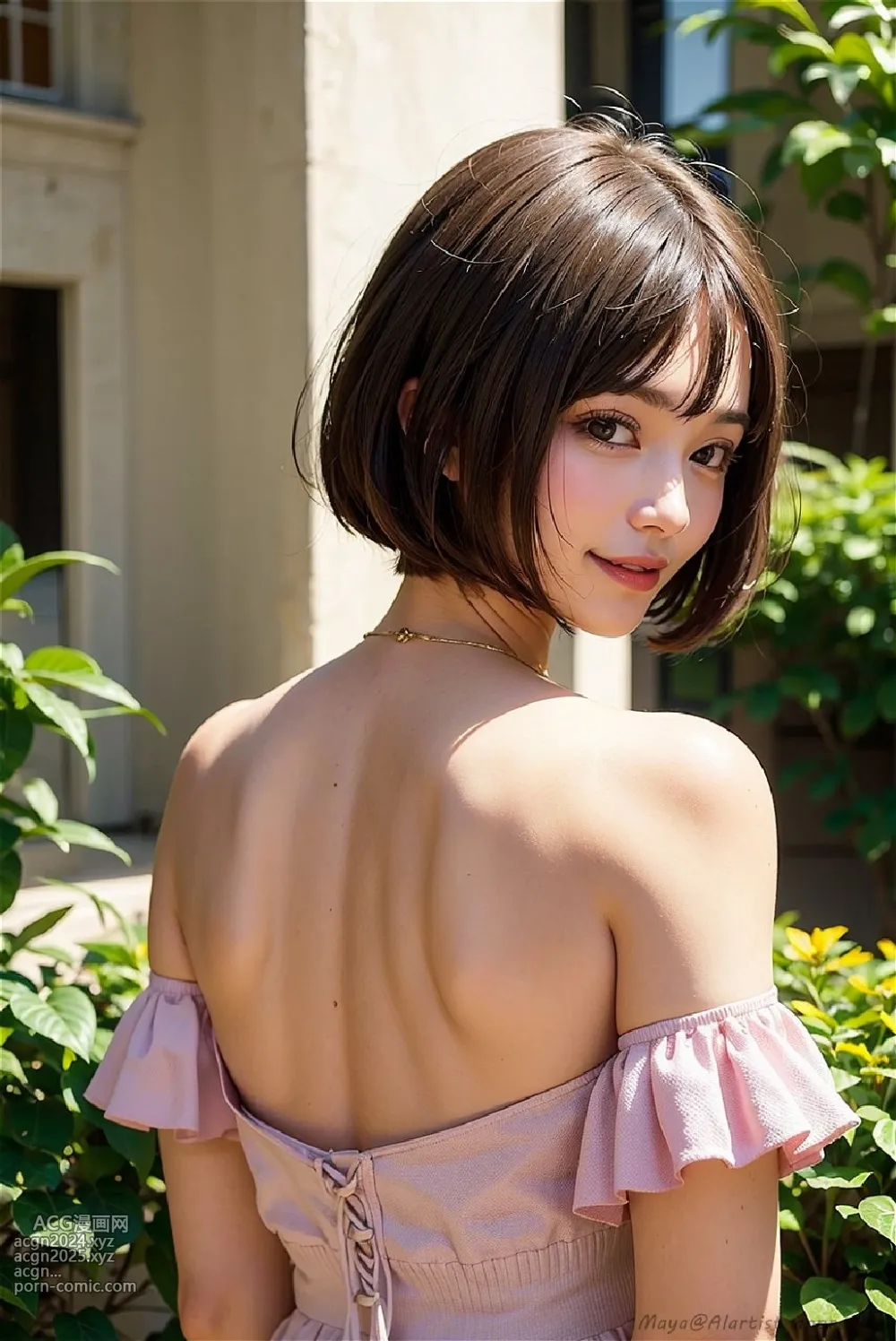 One-shoulder dress girl 第11图