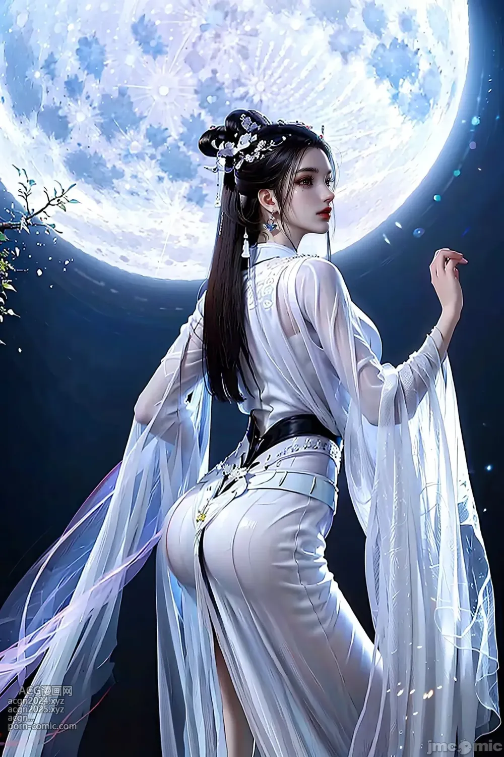 [AI Generated] 少年白馬醉春風 玥瑤 美腿長裙 第3图