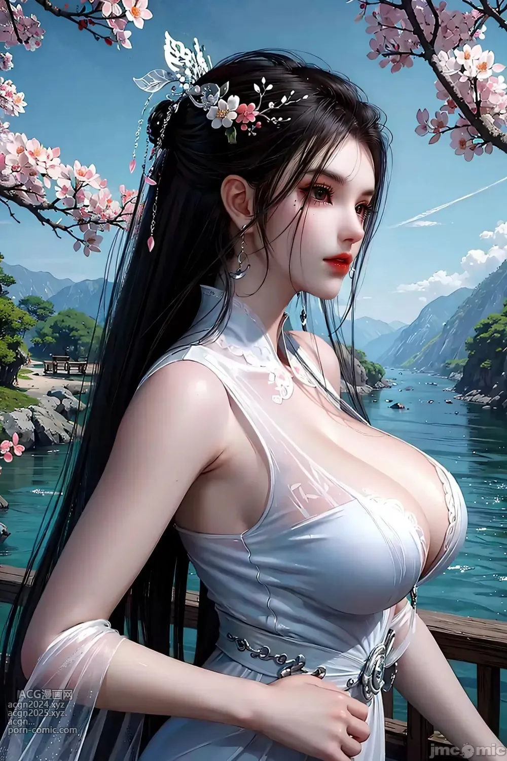 [AI Generated] 少年白馬醉春風 玥瑤 美腿長裙 第125图