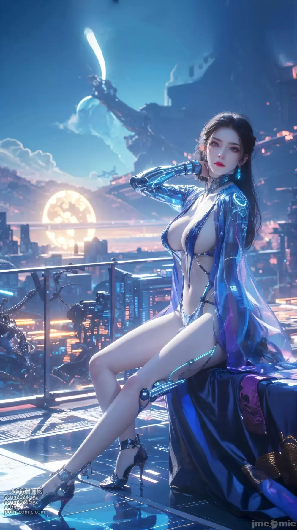 [AI Generated] 斗破蒼穹 美杜莎 賽博朋克風 第7图
