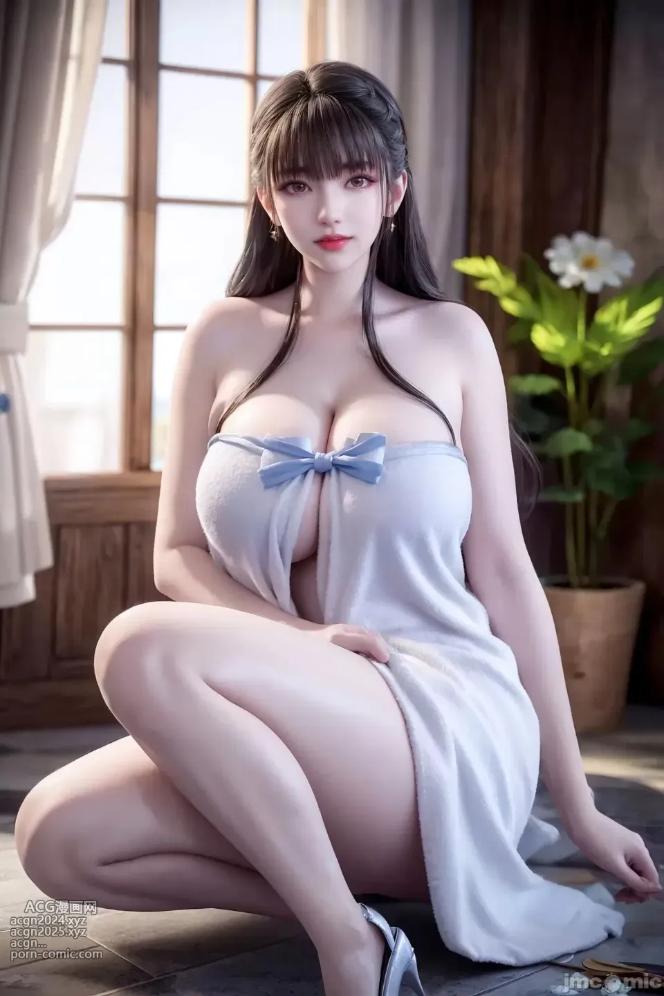 [AI Generated] 紫川 紫川甯 浴巾 第4图