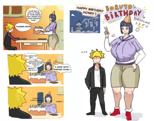 Boruto&#039;s birthday by Doragona twitter