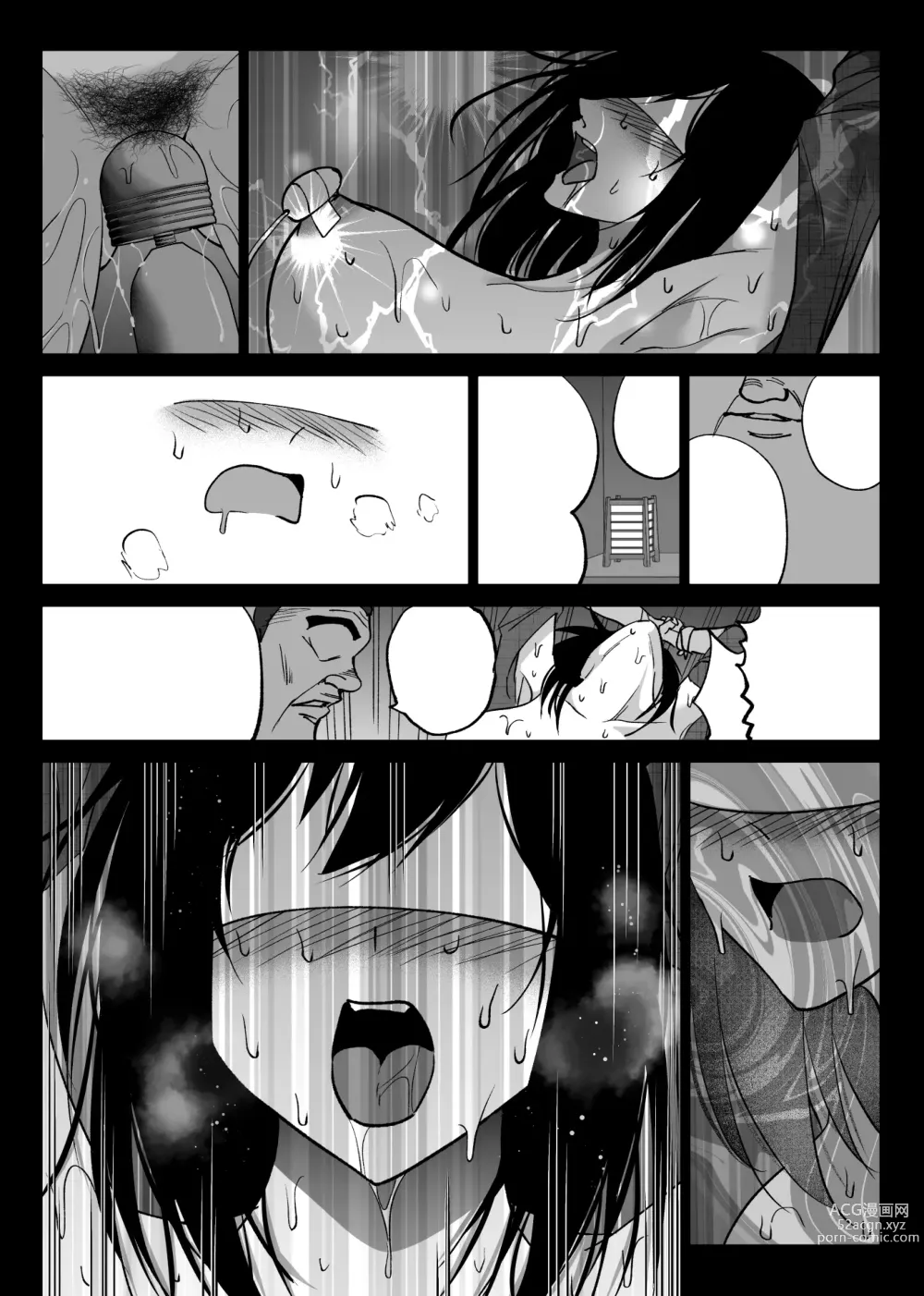 Page 69 of doujinshi Ochiru toki 3 -Ryokan no Kyakushitsu de Otto no Shuushin-Chuu Okonawareru Tanin Koubi-