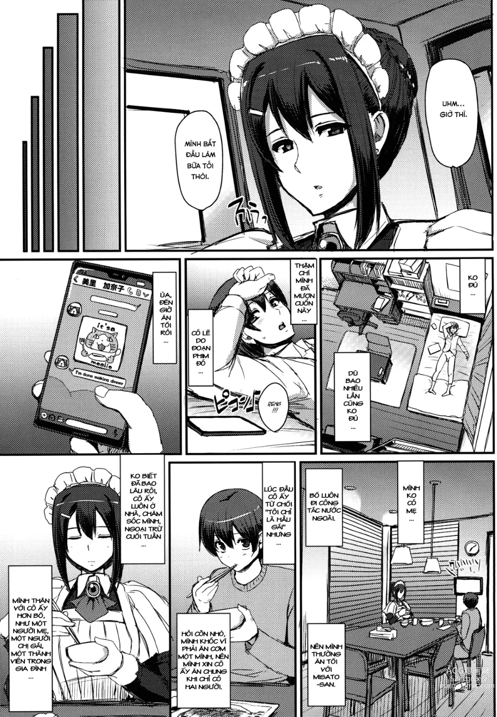 Page 9 of doujinshi Maid no Oshigoto.  I + II + III