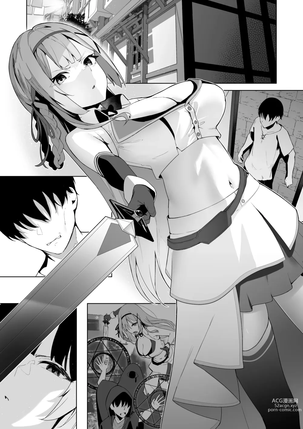 Page 38 of doujinshi Daraku Taishitsu -Onnanoko o Dame ni Suru Oji-san ni Tsukamatte Shimau Hime Kishi Monogatari-