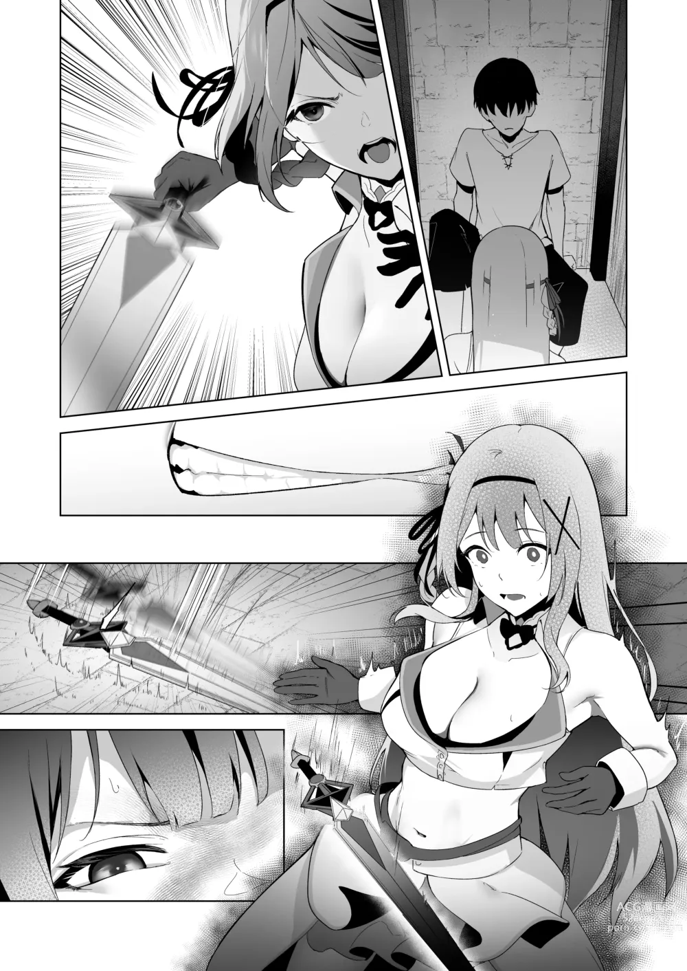 Page 39 of doujinshi Daraku Taishitsu -Onnanoko o Dame ni Suru Oji-san ni Tsukamatte Shimau Hime Kishi Monogatari-