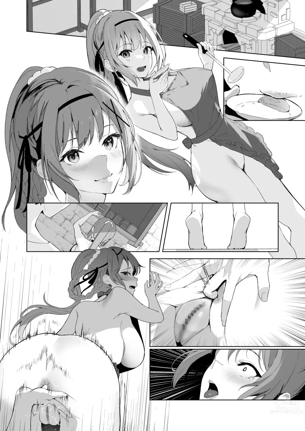 Page 60 of doujinshi Daraku Taishitsu -Onnanoko o Dame ni Suru Oji-san ni Tsukamatte Shimau Hime Kishi Monogatari-