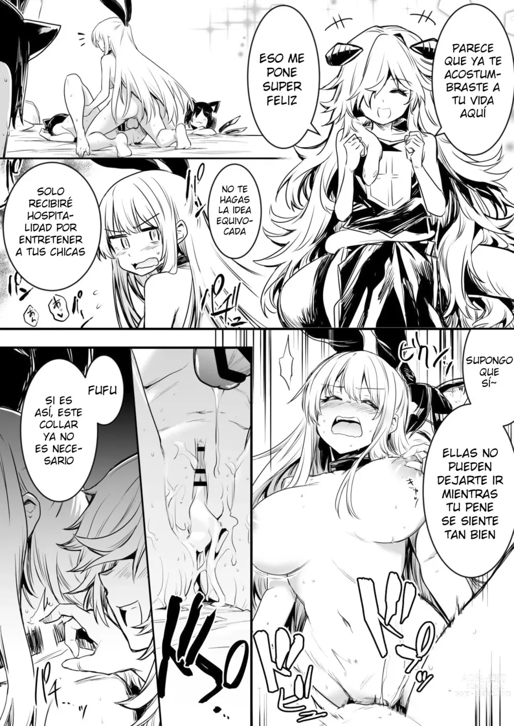 Page 10 of doujinshi Mazoku ni Toraerare Ochinchin o Hayasarete Konwaku suru ga Me no Mae no Samazama na Mazoku no Nyotai ni Koufun shite shimai, Gyaku Rape sareru you na Katachi de Kawarugawaru Majiwatte shimau Boukensha-chan