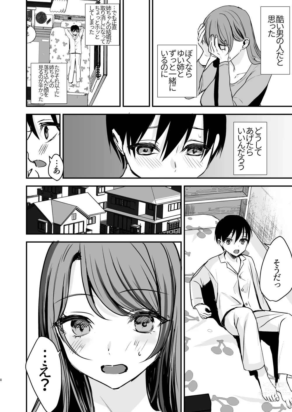 Page 7 of doujinshi Konyaku Haki ni Natta Onee-chan o Nagusametara Otomari H suru koto ni Natta Boku.