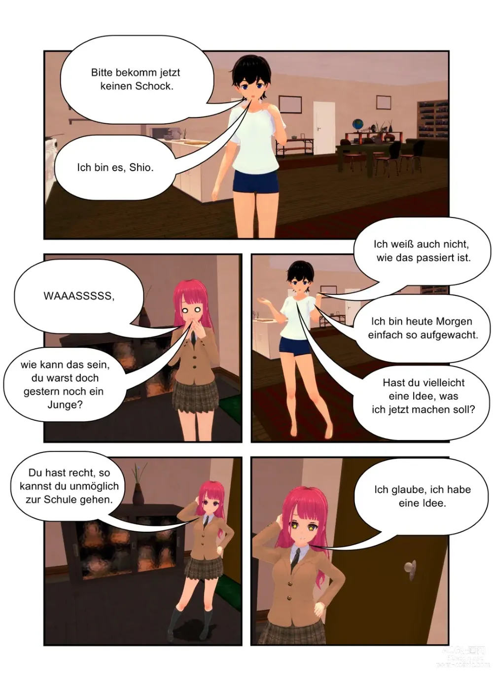 Page 12 of doujinshi Girl transformation