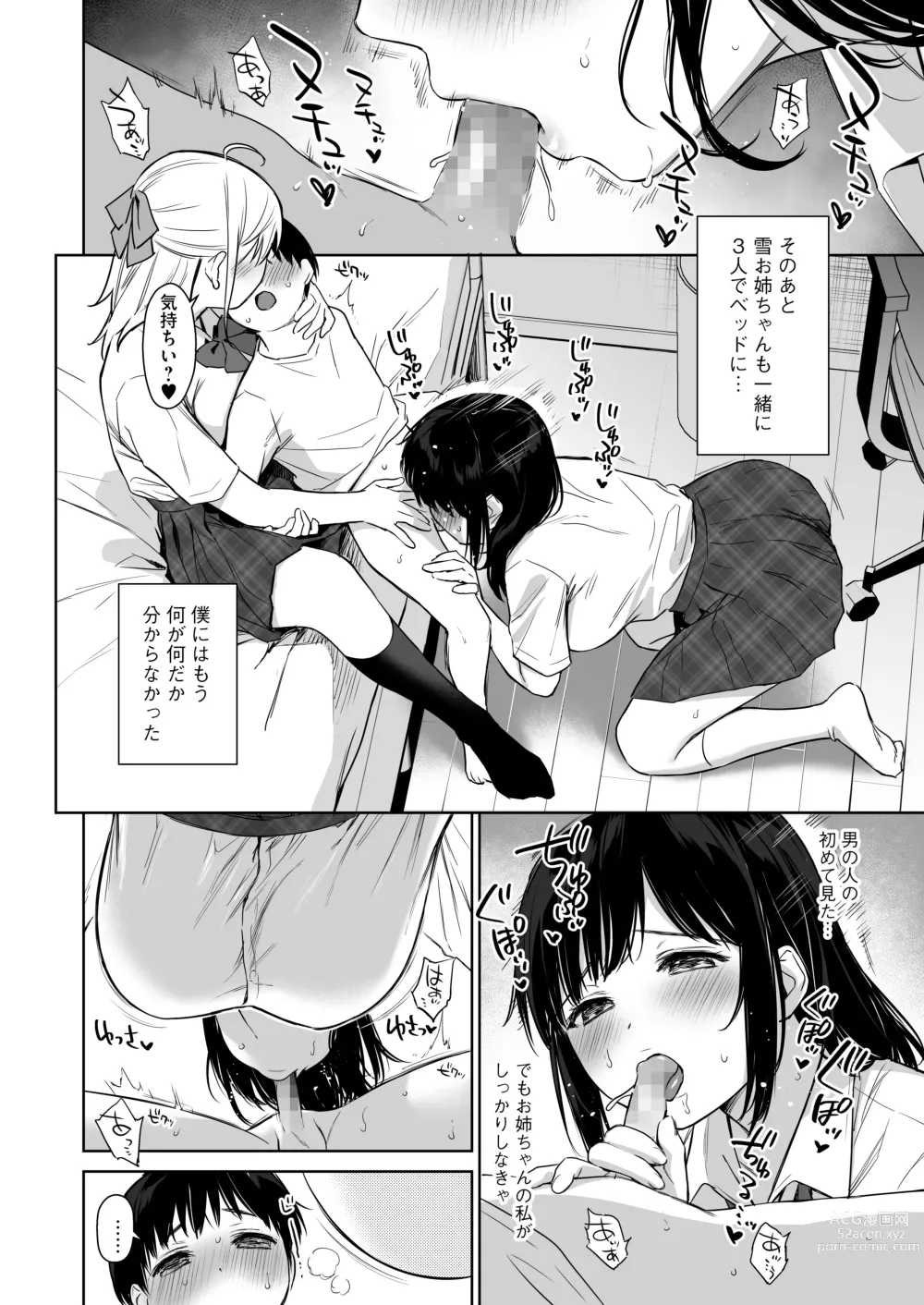 Page 17 of doujinshi Naisho no Hajimete ~Suunenburi ni Atta Shinseki no Bijin JK Shimai ni Ecchi no Tehodoki Sarechaimasu~