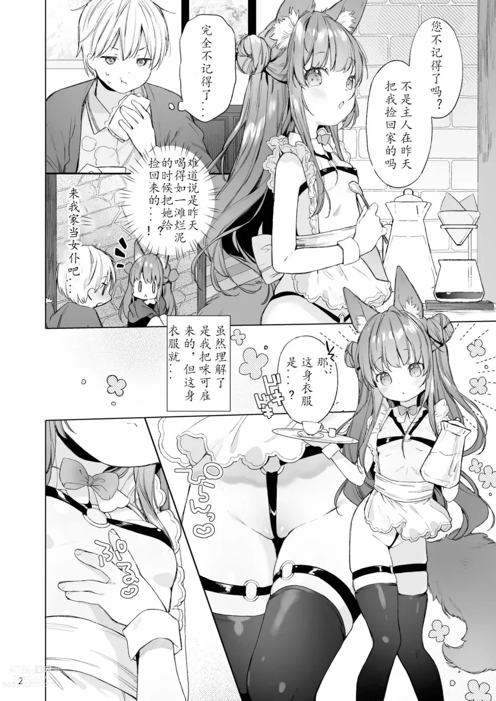 Page 3 of doujinshi 醉酒、然后捡到兽耳娘女仆