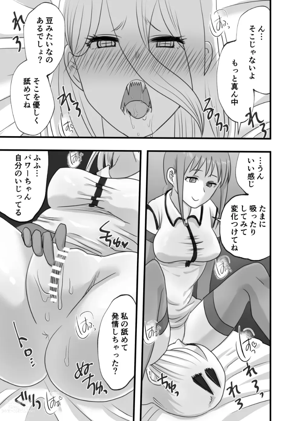 Page 20 of doujinshi Makima to Power no Yuri Koubi