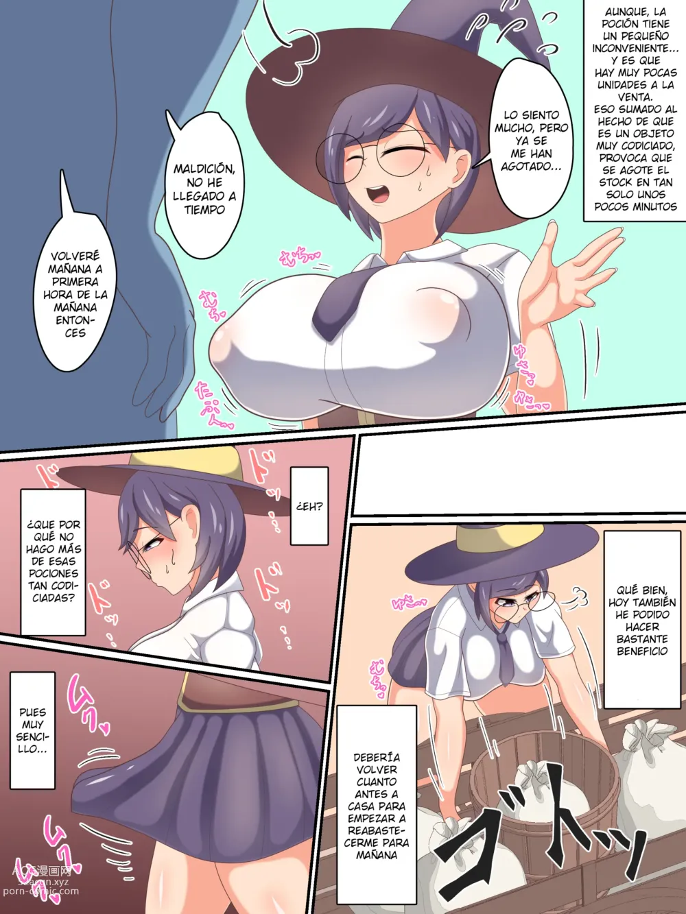 Page 3 of doujinshi La Historia De Una Maga Futanari Cuya Polla Es Ordeñada Por Tentáculos.