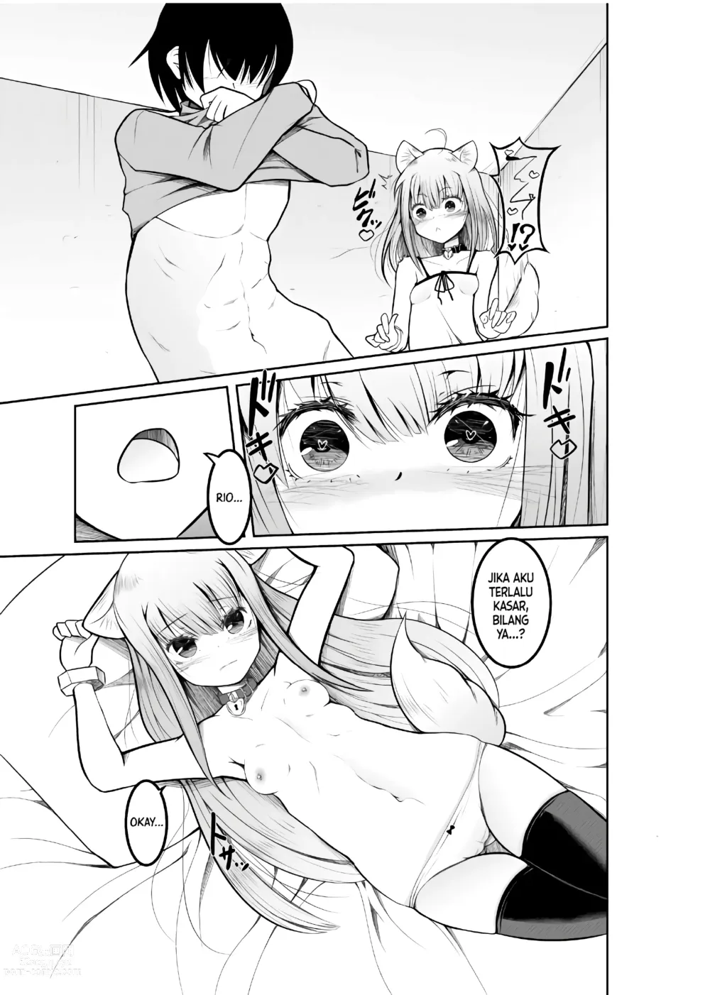 Page 18 of doujinshi Game no Sekai ni Teni Shita TS Wanko ga Issho ni Teni Shita Yuujin to Uyokyokusetsu o Hete Musubareru Hanashi