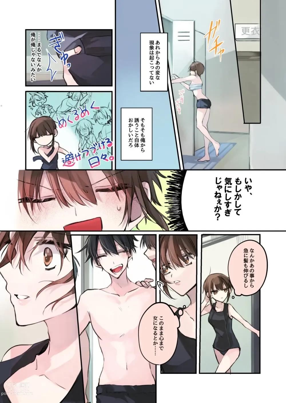 Page 27 of doujinshi TS-kko Hyoui Appli ~Kachiki na TS-kko wa Suki Katte ni Karada o Tsukawarete Kizuitara Mesuochi Shitemashita~