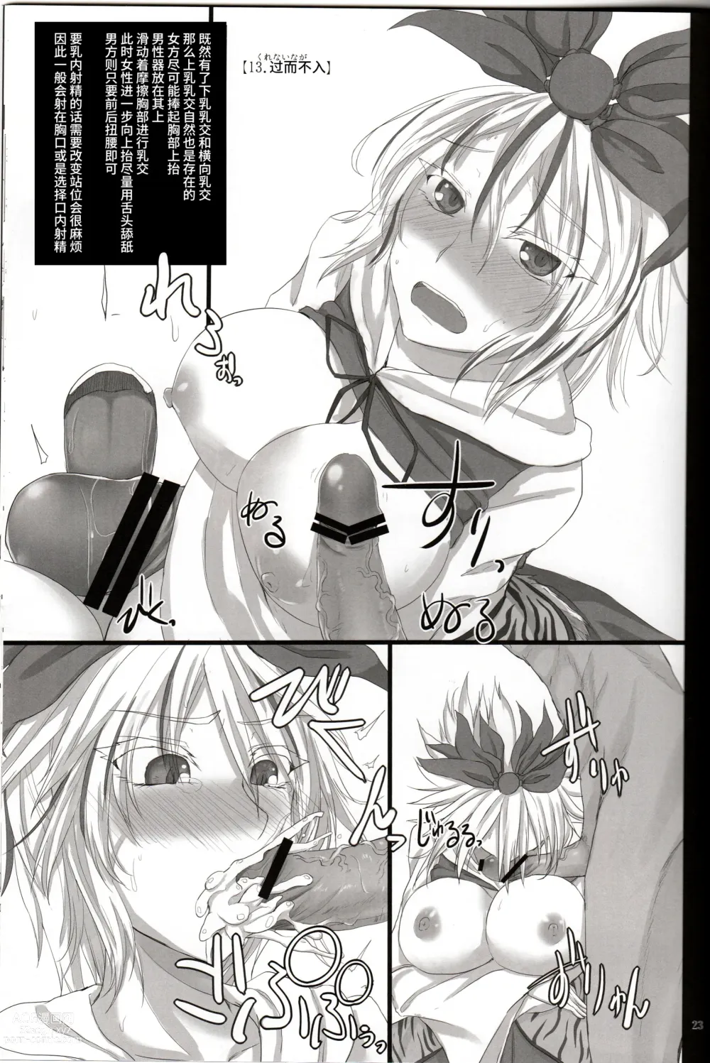 Page 22 of doujinshi Touhou Nyuukyou Shijyuuhatte -Kyoku- Jou