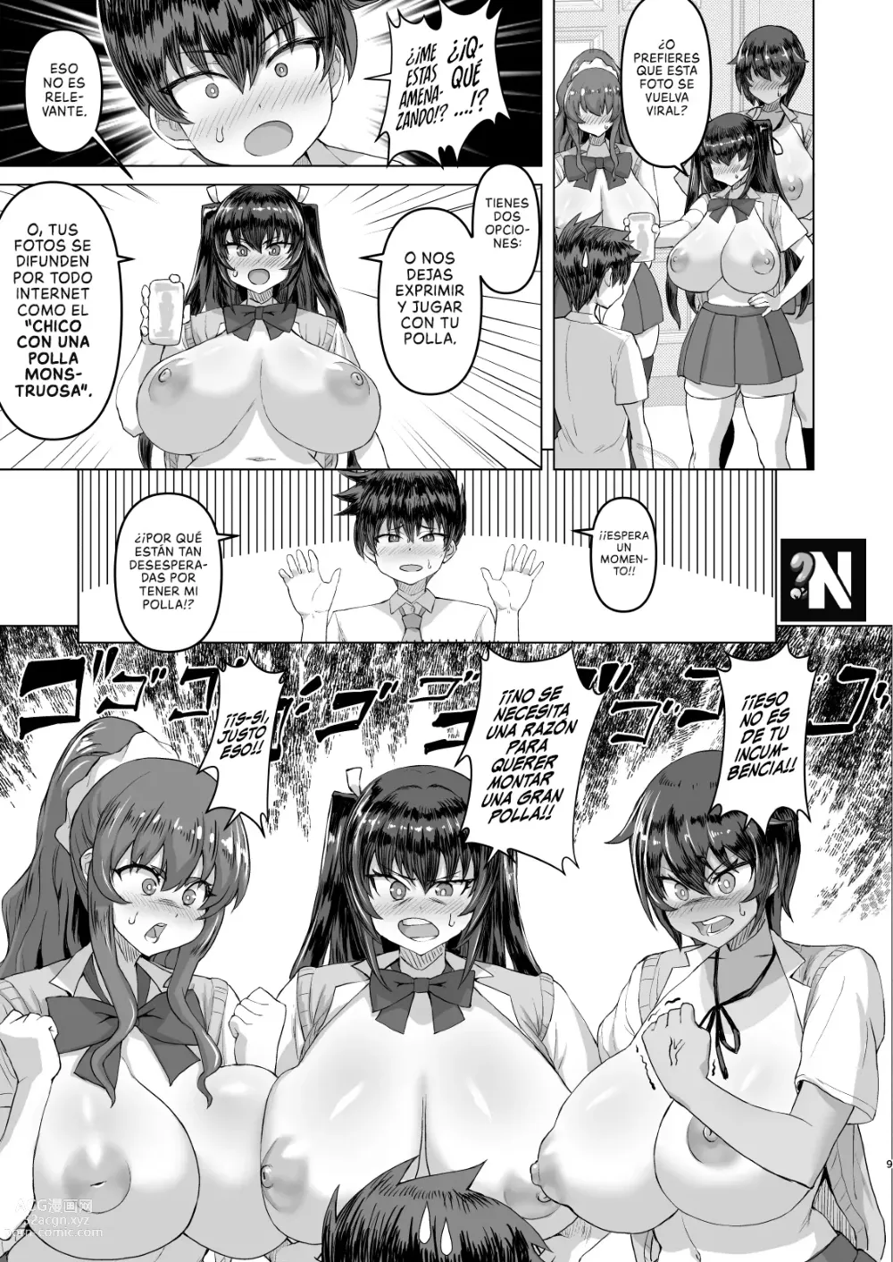 Page 9 of doujinshi Cuando mi Polla se puso Grande, mi Amiga de la Infancia y sus Amigas de Tetas Enormes Entraron en Celo y me Hicieron un Harem