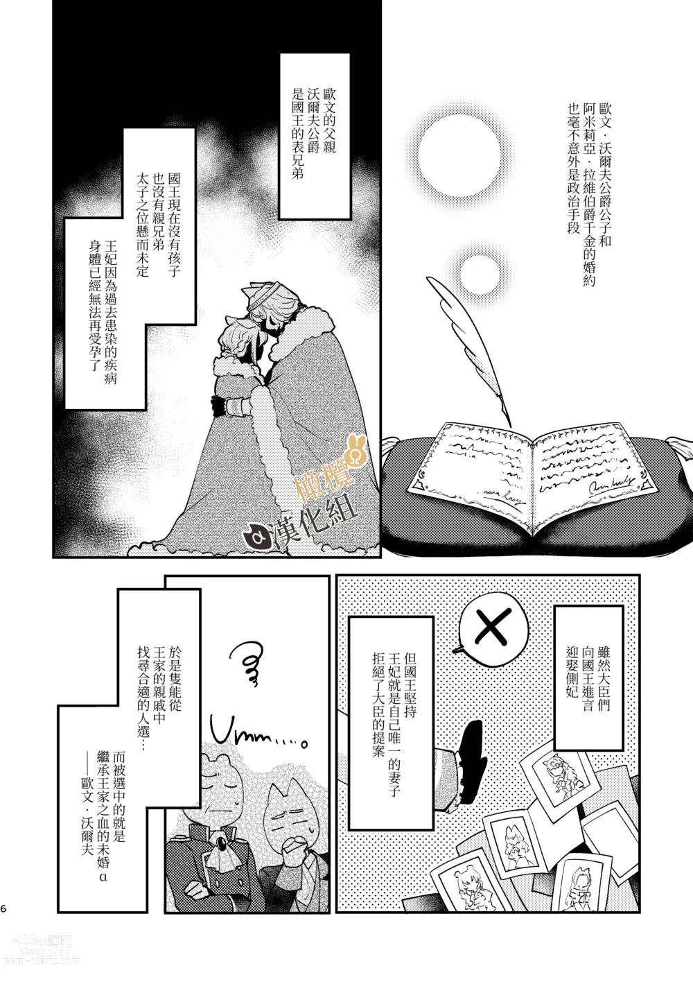 Page 5 of doujinshi Ω兔子小姐和ɑ狼少爷（前篇）