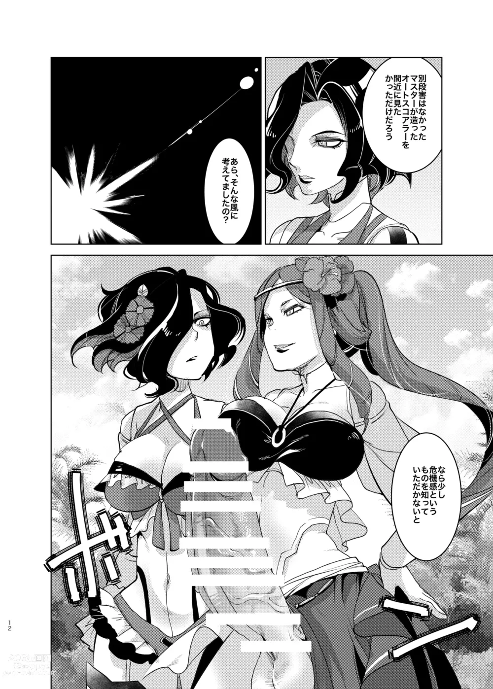 Page 11 of doujinshi Autoscorer ga Mizube de Sukebena Me ni Au