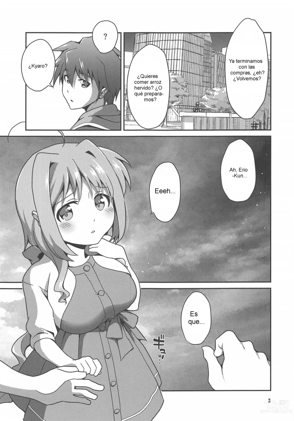 Page 2 of doujinshi Ecchi na Mizugi mo Susunde Kite Kureru Caropai-san.