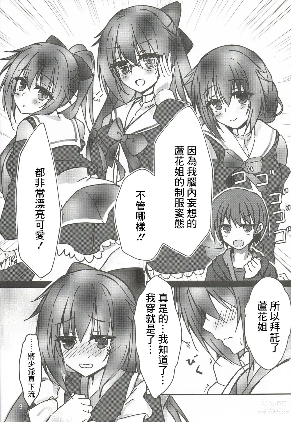 Page 3 of doujinshi Tanomeba Seifuku H Shite Kureru Osananajimi no Onee-san