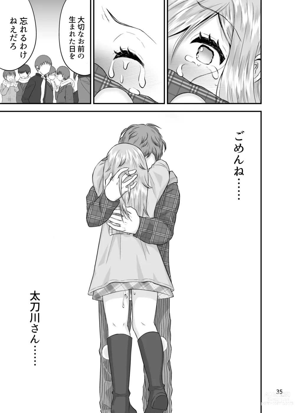 Page 34 of doujinshi Kyousei Sei Settai -Dare ni mo Ienai Gokuhi Ninmu-