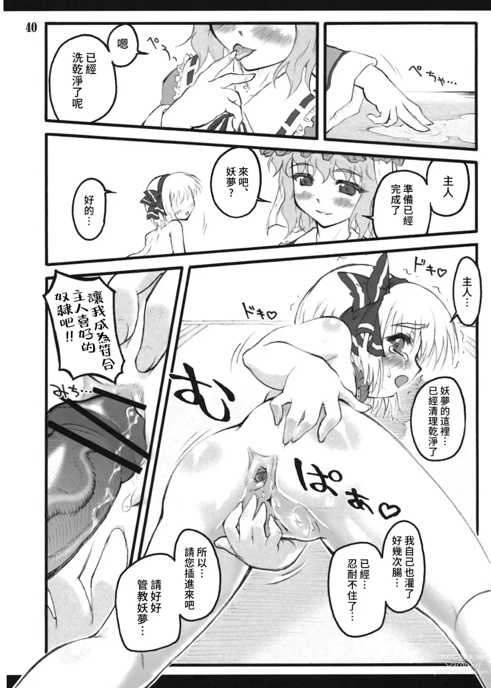 Page 39 of doujinshi Youmu ~Touhou Shoujo Saiin~