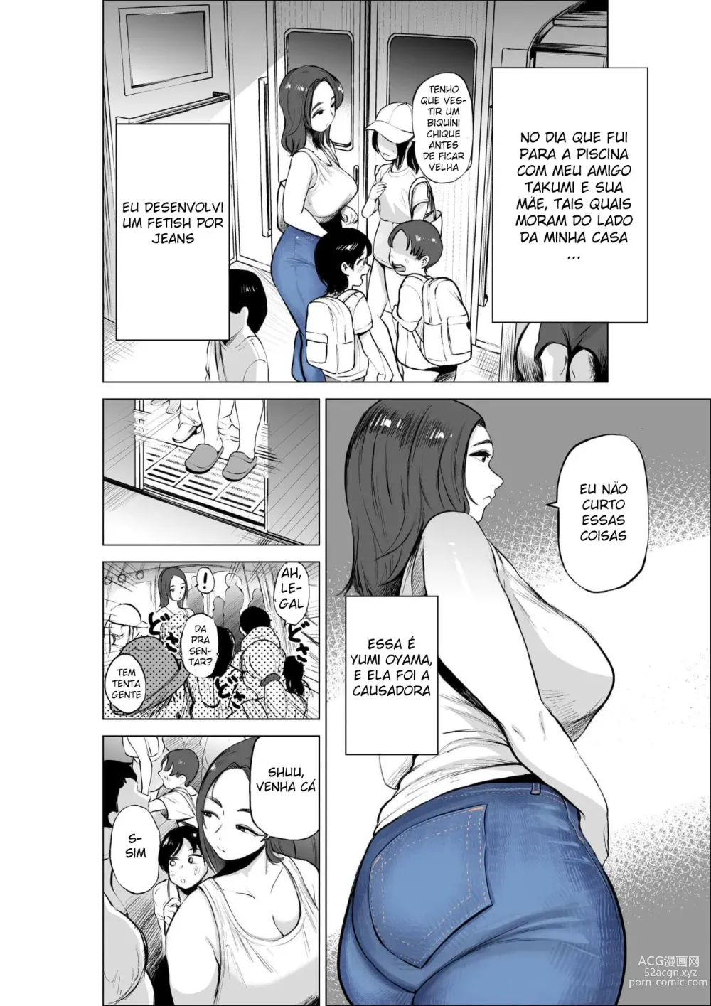 Page 2 of doujinshi Jeans wa Iteru Kowakute Nigate dakedo Megutai na Tomodachi no Okaa-san