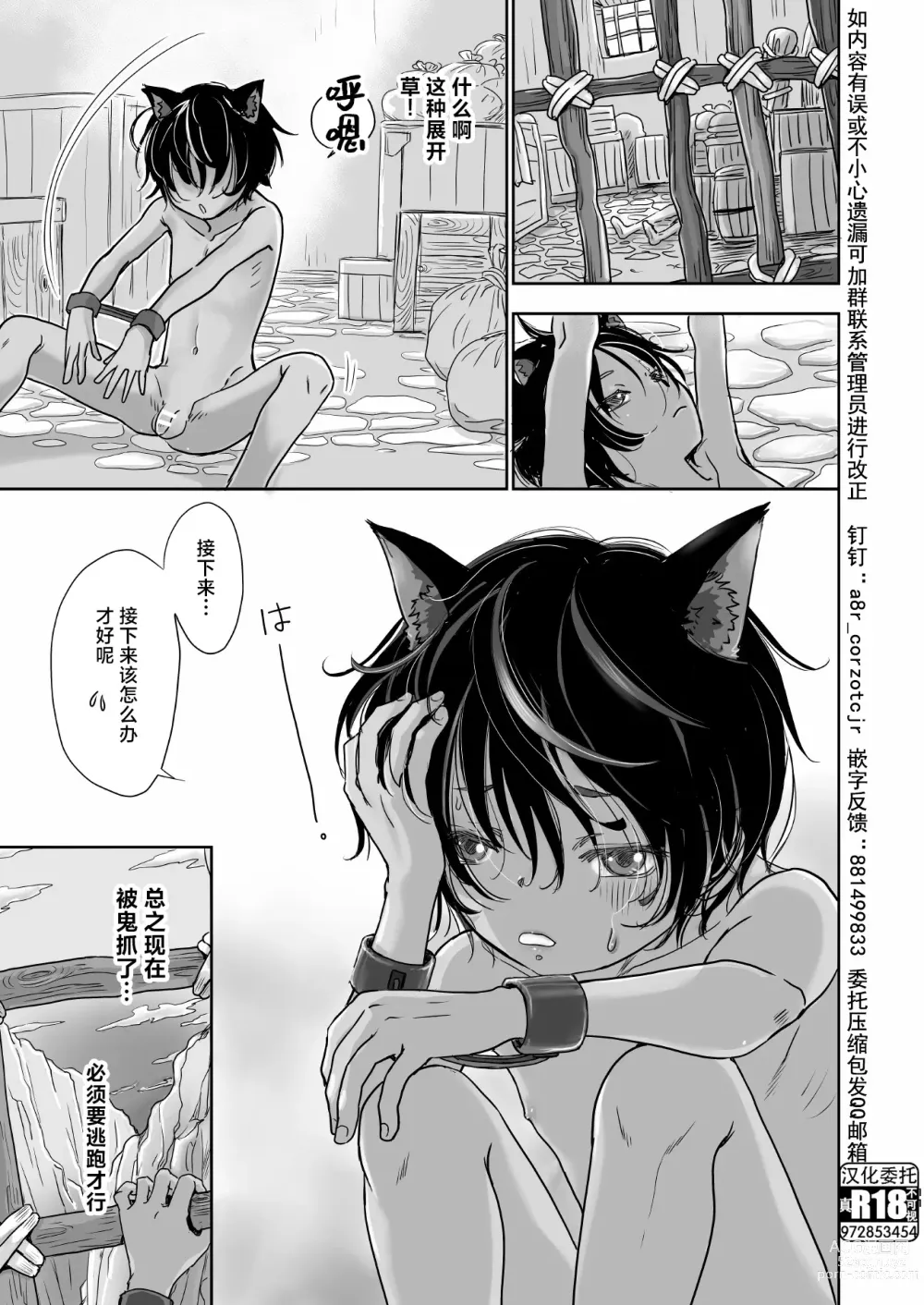 Page 12 of doujinshi Boku, Isekai de Nekomimi Seidorei to Shite Tonari no Kuni made Tabi o Shitemasu.