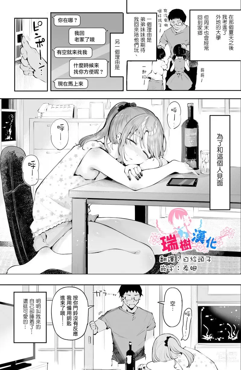 Page 1 of doujinshi Yopparai Ponytail Onii-san ni Gokkun Sareru