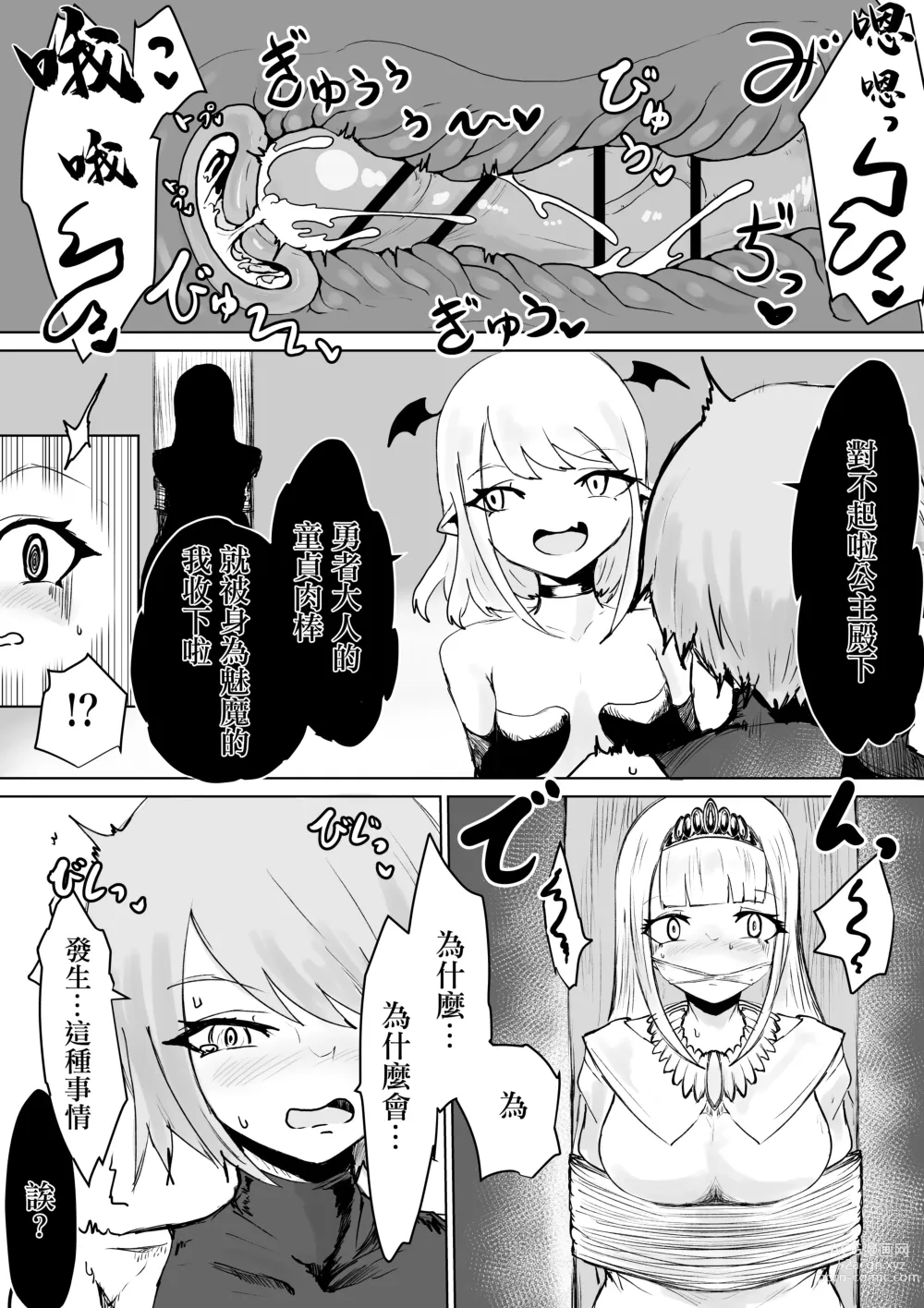 Page 11 of doujinshi 魅魔的大冒險 ~假裝成為勇者的伙伴在其準備與公主進行初夜的時候強行寢取肉〇的故事~