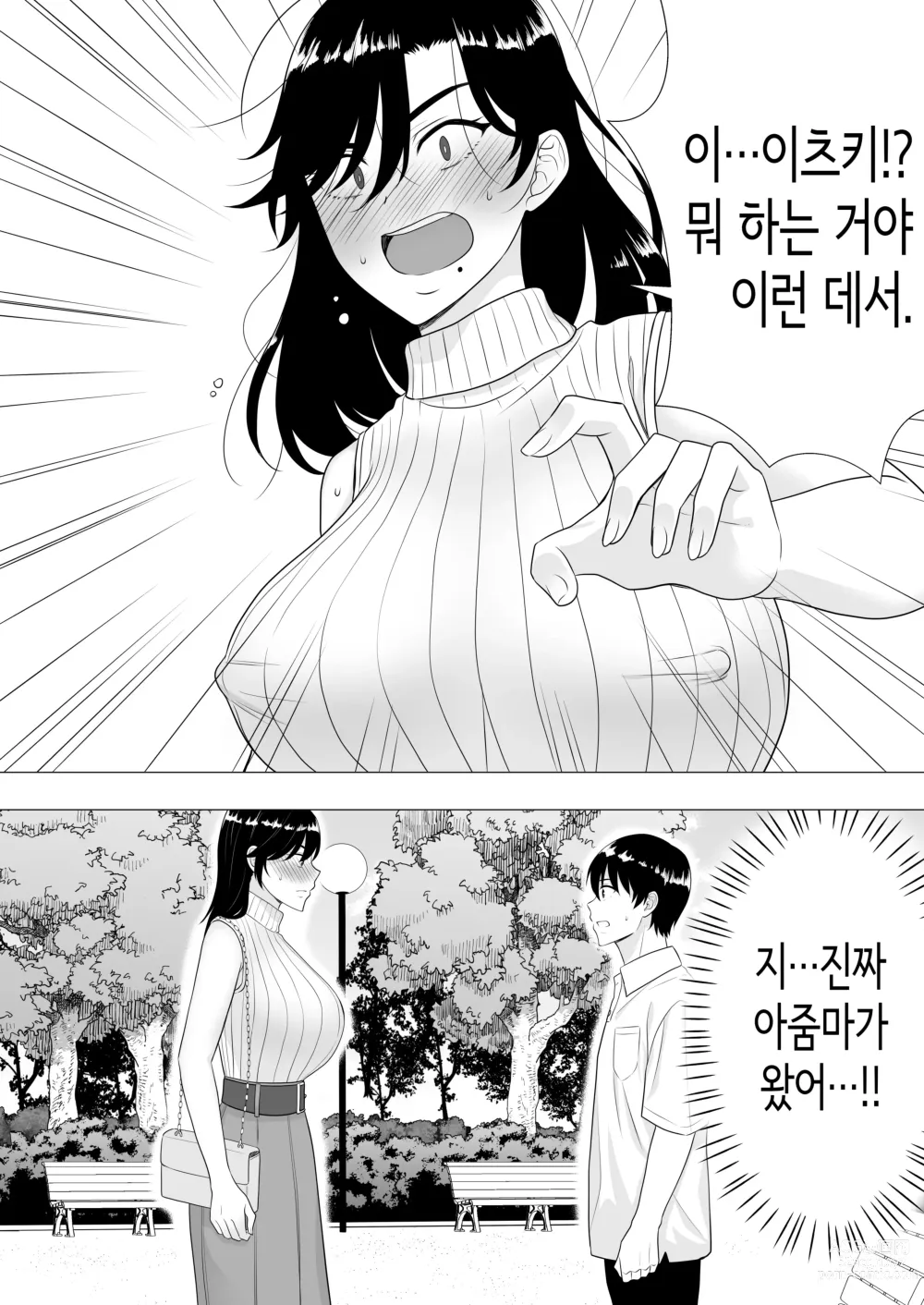 Page 19 of doujinshi 드센 엄마 ~활기찬 엄마가 내 왕자지에 함락되기까지~